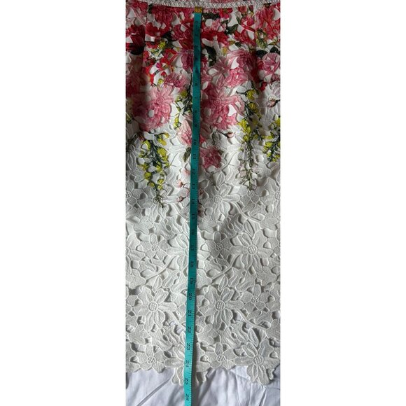 Antonio Melani Sz 8 Floral Lace Dress White Multicolor Easter Quality Made - Picture 7 of 9